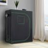 Mylar Hydroponic Grow Tent with Adjustable Air Vents for Indoor Cultivation, 120x60x150cm, Black