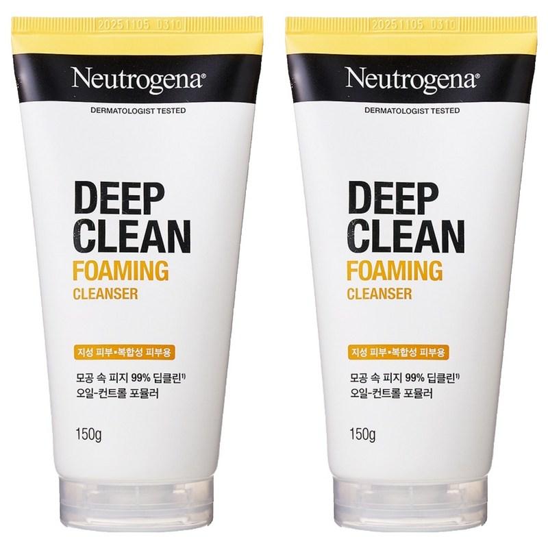 Neutrogena Deep Clean Foaming Cleanser, 150g, 2 pcs