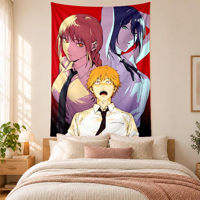 Chainsaw Man Tapestry highquality for decorating living room bedroom dorm walls ideal as bedroom wallart orholiday gift