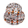 Cartoon Duck Bucket Hat White Cute Pattern Printing Fisherman Hats Double Sides Unisex Adult Panama Cap Caps For Men Momen