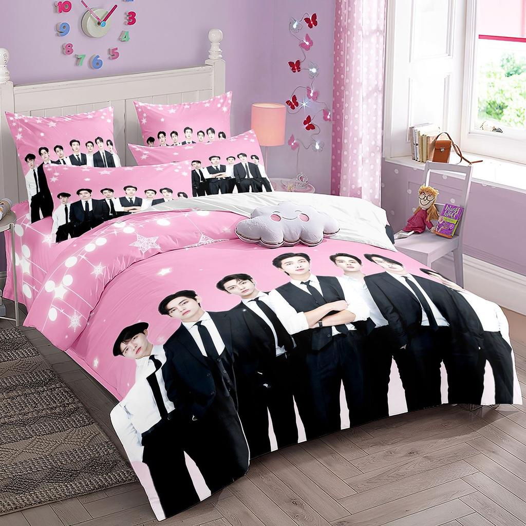 Kpop Stor Boy Group Bedding Music Band All Season Twin Bedding Set 3 Piece Comforter Bed Duvet Cover Double King Bedding Set