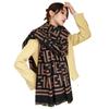 LCsanyp Women's Classic F-Letter Faux Cashmere Jacquard Scarf