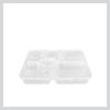 1300ml Disposable 6-Compartment Food Container