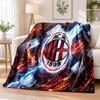 AC Milan Printed Flannel Blanket Warm Comfort Bed Throw For Indoor Home Decoration