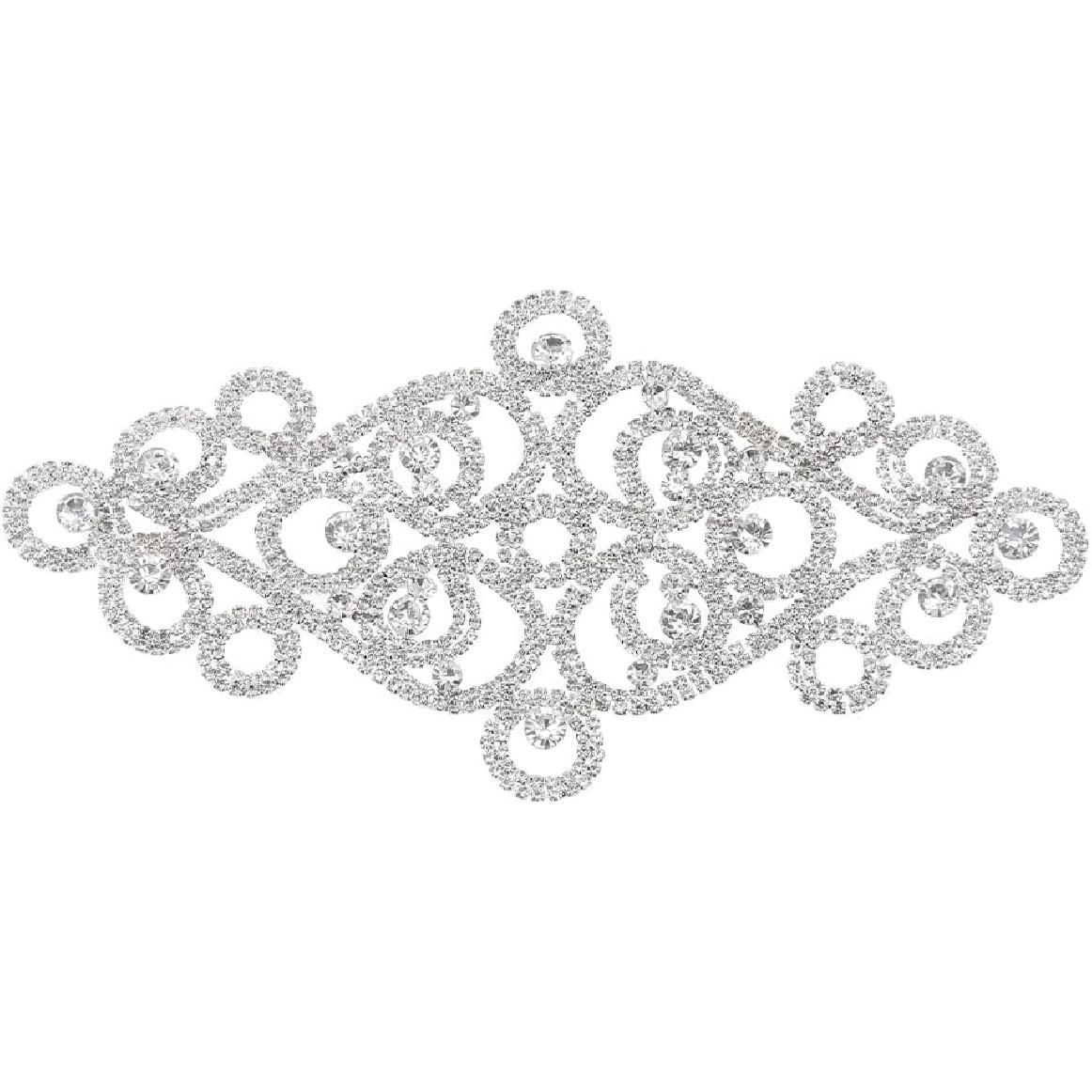 DICOSMETIC Кристальная Стразовая Аппликация Свадебное Платье Нашивки Блестящая Аппликация Серебряный Пояс Нашивки на Талию Аппликации-Пояса для Шитья Одежды