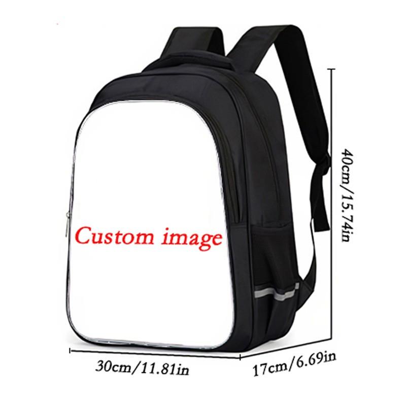 Kids Cartoon Print Backpack School Lightweight Ergonomic Design With Reflective Safety Stripes Oxford Fabric Grade 3-4