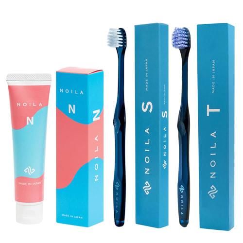 [Official] Ultimate Refinement X Supreme Structure NOILA-S&T Two Toothbrushes + NOILA-N Classic Toothpaste 50g | Ultra-Fine Bristles & Two Types of Sp