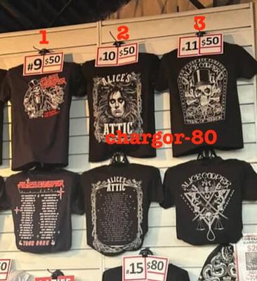 SALDI Alice Cooper cotone nero unisex T-shirt ristampa RISTAMPA