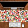 pc Bohemia Style Red flower Mouse Pad Plant Pattern Design Gaming Mousepads Rubber Base Pads Art Desk Mat for Home and Office
