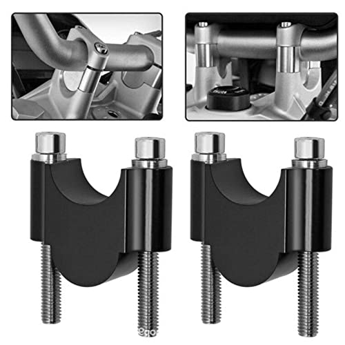 

Мотоциклетная стойка руля Высота 3 см Проставка для подъема руля Стандартный руль Универсальный Комплект из 2 шт. (Черный 28мм)