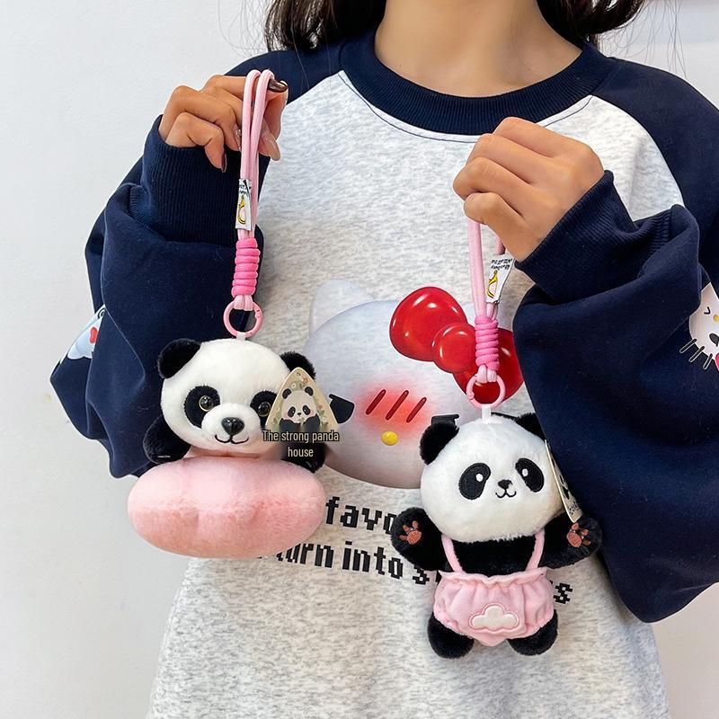 Cute Panda Plush Toy Keychain - Multi-Style Backpack Accessory and Gift