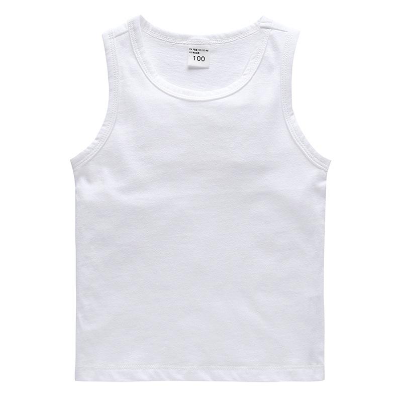 Sommerkleidung Kinderweste Baumwolle Lässiges Basist-Shirt Schweißabsorbierend Sport-Oberteil Ärmelloses Oberteil für Jungen