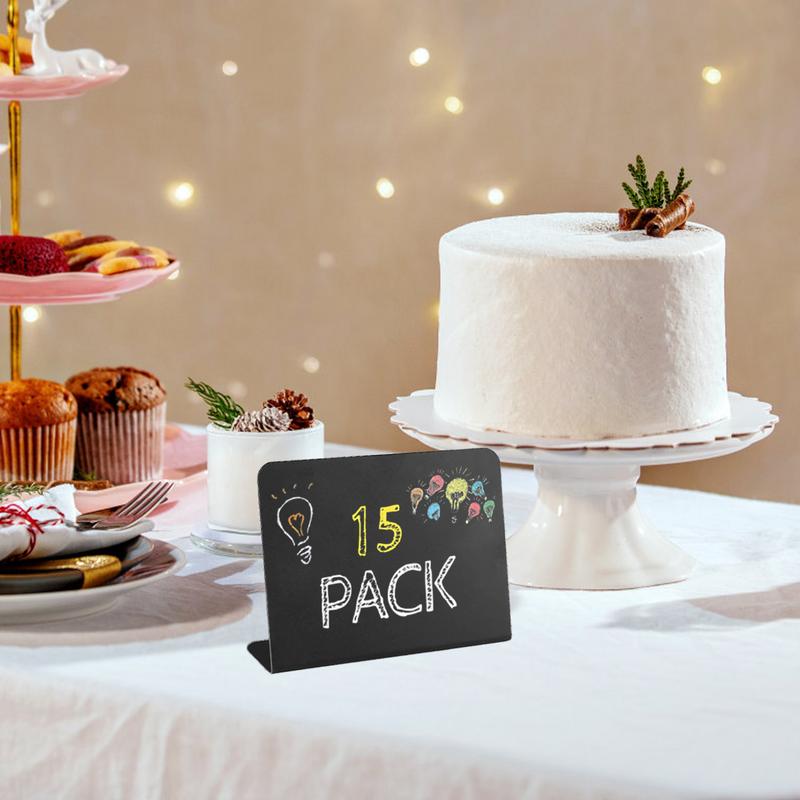 15 Pack Mini Chalkboard Signs for Chalk Sign for Food Party Buffet Table Sign Chalkboard Wedding Bakery Small Chalkboard Sign