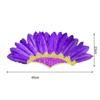 45cm Feather Cosplay Hat Carnival Indian Chief Hair Accessories Party Sparkling Embellished Headdress Colored Feather Headwear