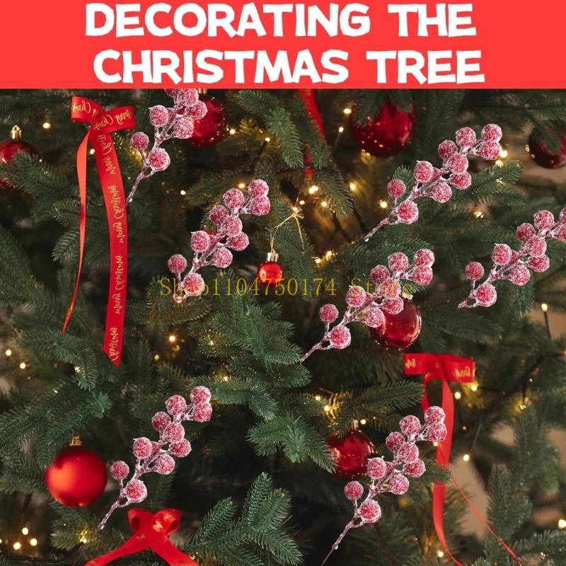 20Pcs Bendable Berries Stem Artificial Red Foam Berries Branches For Christmas Tree Wreath Holiday Table Centerpieces top sale China Mainland