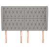 VidaXL Headboard with Ears Light Grey 163x23x118-128 Cm Fabric3118298