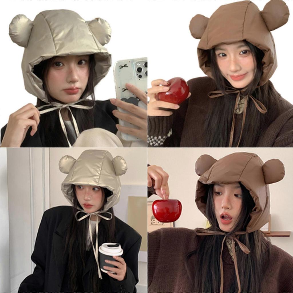 Unisex Warm Hat Earmuffs Warm Trapper Hat for Skiing Skateboarding Thick Windproof Down Hat for Cold Weather  Gray