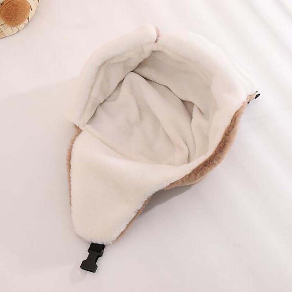 Afindern Flight Pilot Cap with Full Ages Perfect for and Outdoor Available in 3 Colors for Girls and Boys Kids' Cap, Earmuffs, Boa, Fluffy, Warm,