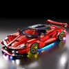 1:14 Rotes Baustein-Sportwagen RC-Spielzeug, Auto-Baustein-Spielzeug, Geburtstagsgeschenk, Sportwagenmodell DIY, Geschenk für Kinder