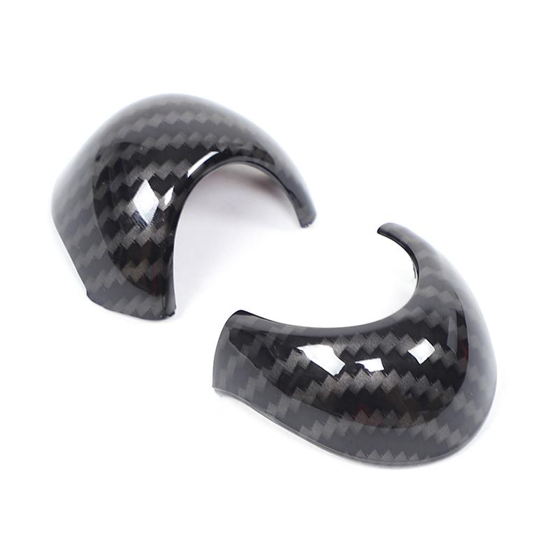 Carbon Fiber car center console head cover gear head cover trim Suitable for Mercedes-Benz Smart 451 Fortwo 2009-2015 carbon fiber pattern