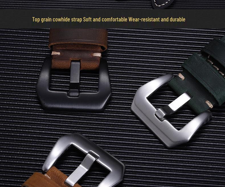 Peihaina Hai Genuine Crazy Horse Leather Strap for Panerai - Quick Release, 20/22/24/26mm.