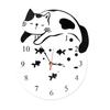 Acrylic Cat Wall Clock Silent Non-Ticking Hanging Timer For Home Office Bedroom Library
