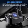 Car Hands-free Bluetooth-compaitable 5.0 FM Transmitter Fast Charge Car Kit MP3 Modulator Player Handsfree Audio Receiver 2 USB