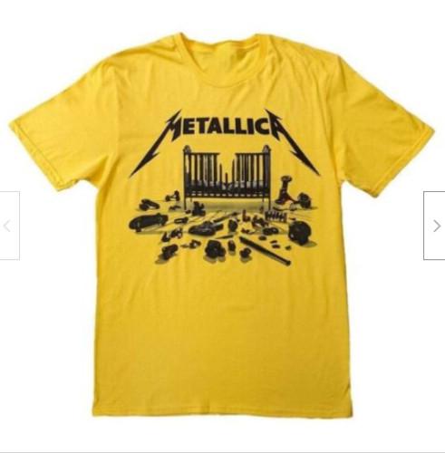 Metallica 72 Seasons Упрощенный Дизайн Желтая Хлопковая Футболка Унисекс M