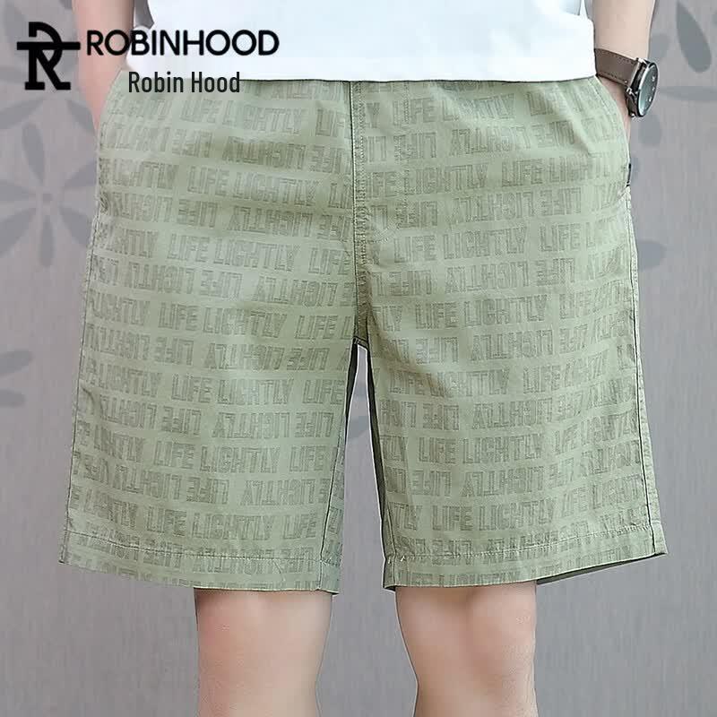 ROBINHOOD Men s Pure Cotton Casual Shorts L