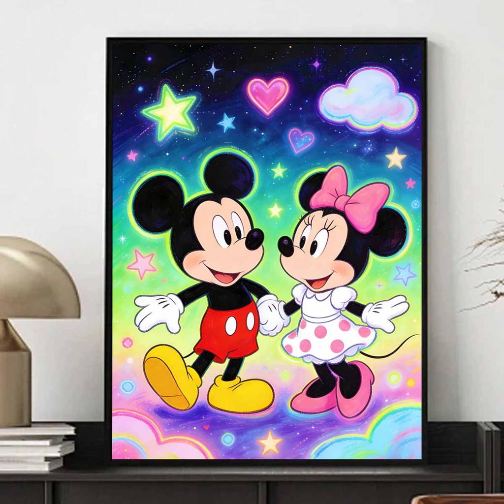 Disney Diamond Art Painting Kit Mickey Minnie Galaxy Home Wall Decor Handmade Gift