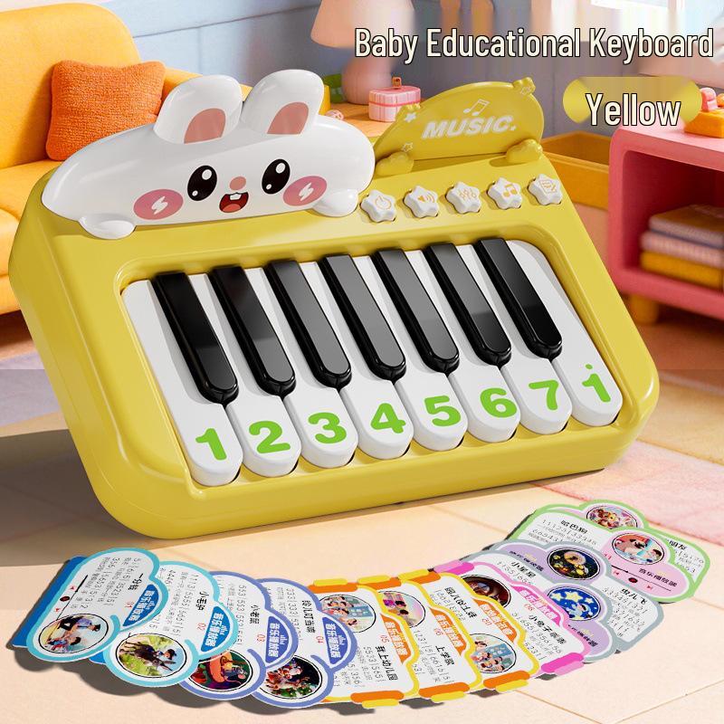Little White Rabbit Kids' Pocket Piano - Cute Pet-Themed, Multifunctional Musical Toy for Early Childhood Learning