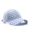 Solid Color Sun Protection Lattice Korean Sun Hat Women Baseball Caps Sports Checker Caps Grid