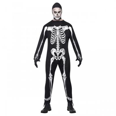 Smiffys Unisex Dorosły Szkielet Halloween Kostium Zestaw