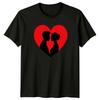 The Art Of Love Silhouette Couple T-Shirt Abstract Art Romance Valentines Day