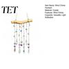 Glittering Window Pendant Crystal Wind Chime Pendant, Sun Catchers with Long Outdoor Courtyard Accessory Tassel, Sophisticated Hanging Ornament