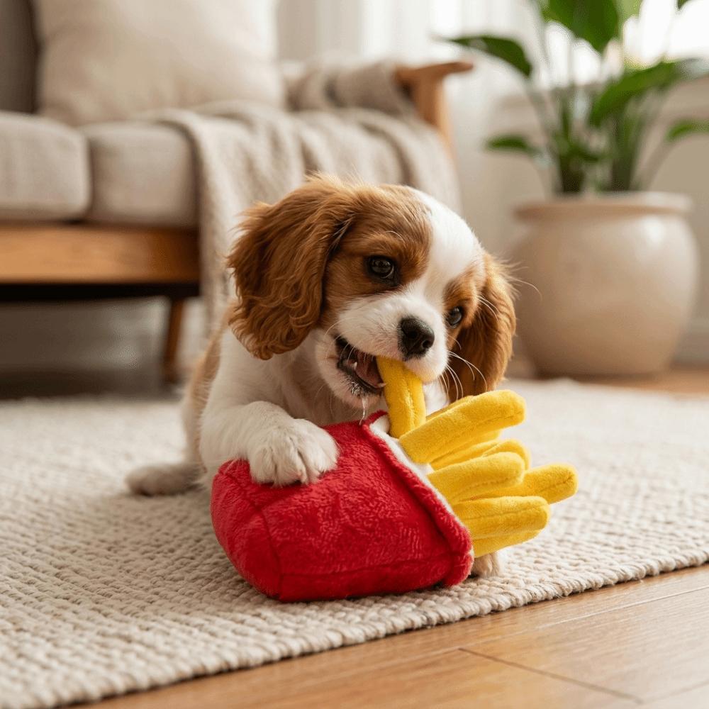 Cute Plush Dog Toy Soft Plush Dog Chew Toy Fast Food Dog Toy Dog Boredom Relief