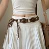 American Retro Rivet Metal Buckle Belt Women'S Spliced Belt Millennial Spicy Girl Y2K Design Sense Strap Waist Rope