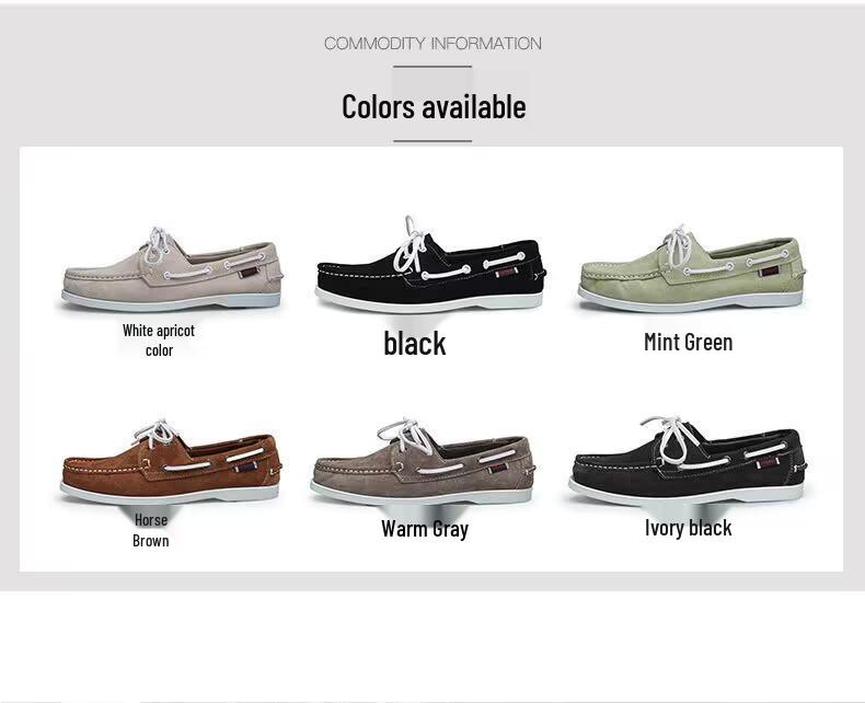 Men's Plus Size Genuine Leather Boat Shoes - British Style, Versatile Casual Lace-up Shoes