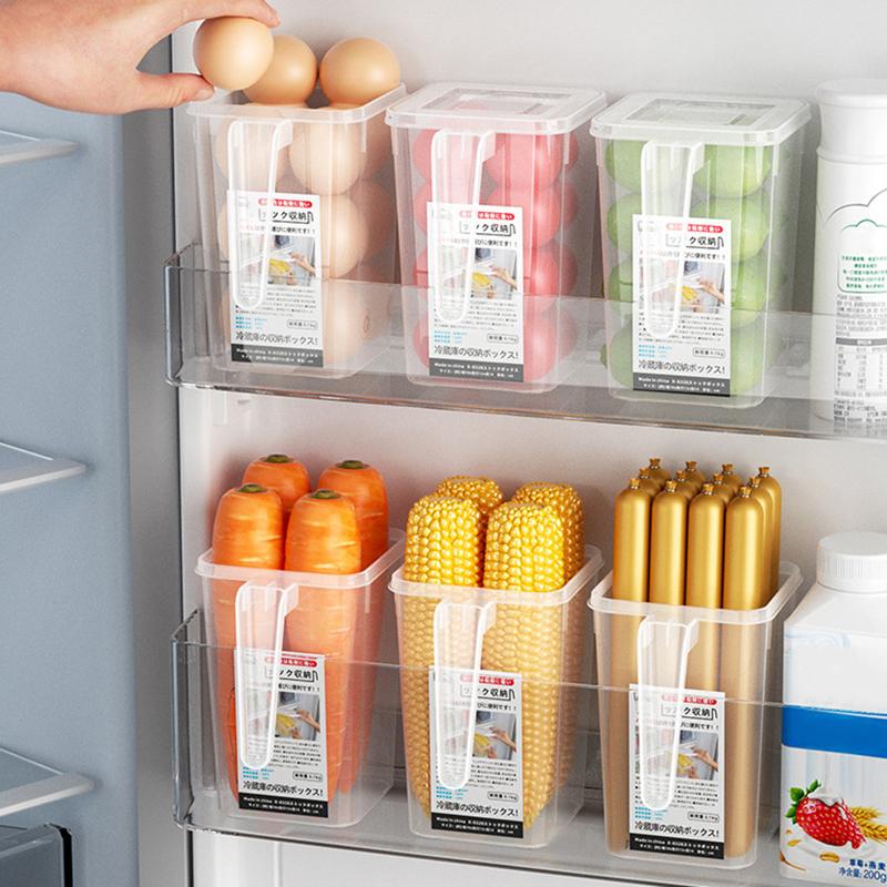 Refrigerator Storage Box Fridge Side Door Food Fresh Boxes Bins With Handle For Fruit Vegetable Home Kitchen Organizer