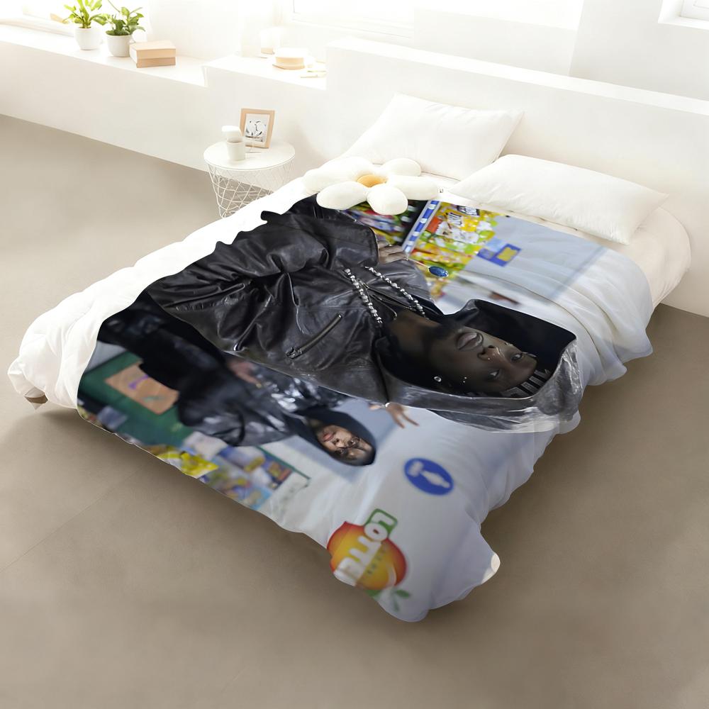 P-Playboi I Am Music C-Carti Die Lit Throw Flannel Fluffy Soft Blanket Skin-Friendly Throw For Sofa Bed Office Nap Winter