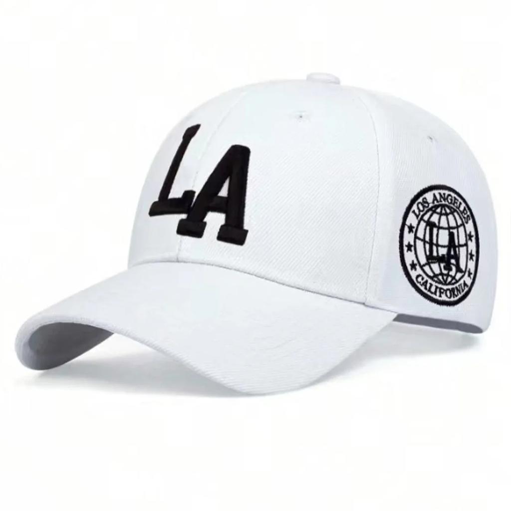 Unisex LA Letter Embroidery Snapback Baseball Caps Spring and Autumn Outdoor Adjustable Casual Hats Sunscreen Hat