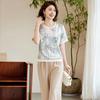 Paosite New Chinese Style Mother's Summer Two-Piece Outfit