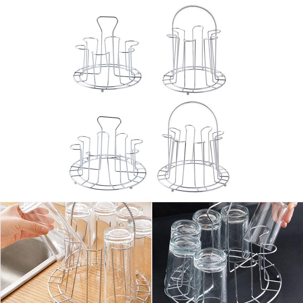 Stainless Steel Drain Cup Rack Glass Cup Storage Upside Down Rack Water Drying Rack Drainer Rack Mug Cup Rack Organization