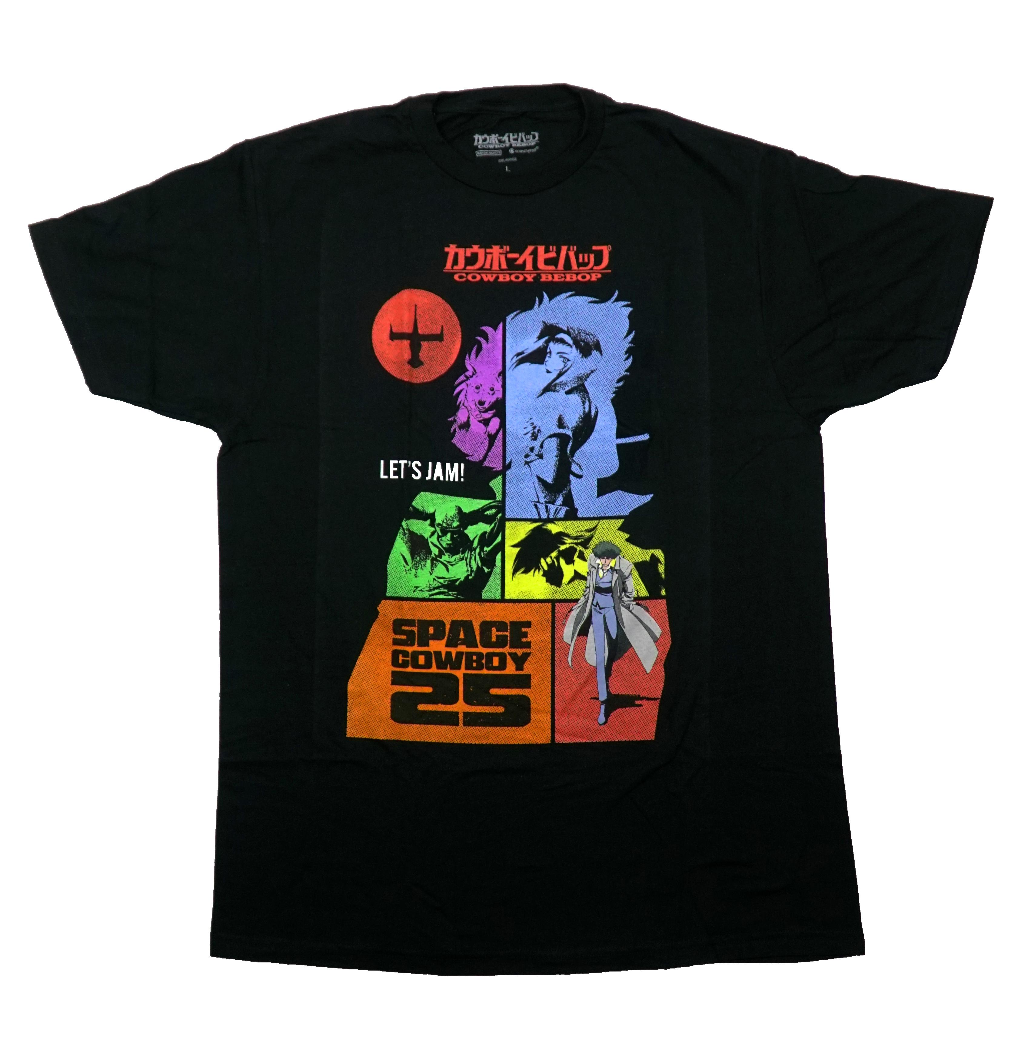 Cowboy Bebop New Adult T-Shirt - Let s Jam Space Cowboy 25 S