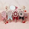 Flower Knows Strawberry Cupid Hand Mirror Cute Sweet Romantic Aesthetic Portable Vanity Mirror Kawaii Makeup Mirror Girly Gift