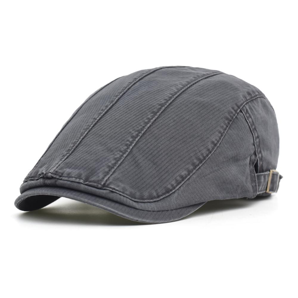 Big Size Spring Summer Soft Washed Cotton Newsboy Cap Men Women Peaked Cap Adjustable Beret Vintage Ivy Flat Cap