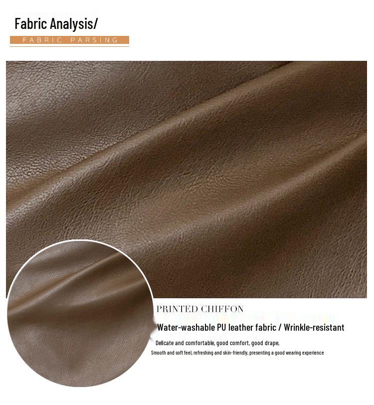 Women's A-Line Plus Size High Waist PU Leather Skirt – Korean Style, Irregular Hem, Anti-Exposure, Hip-Hugging for Autumn