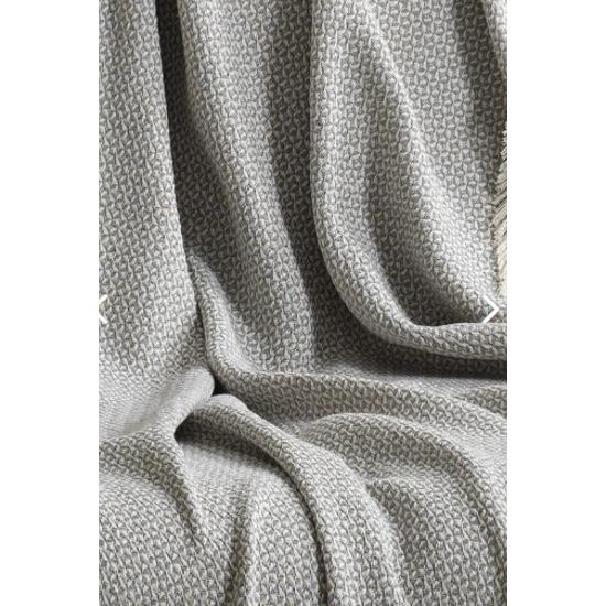 Husa de canapea din in natural cu stele | Șal pentru canapea