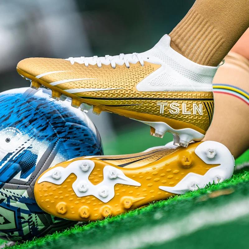High Quality 2025 Golden Men's Football Boots Society Size 46 Superstar Soccer Shoes Cleats Man Crampon Football Training Shoes