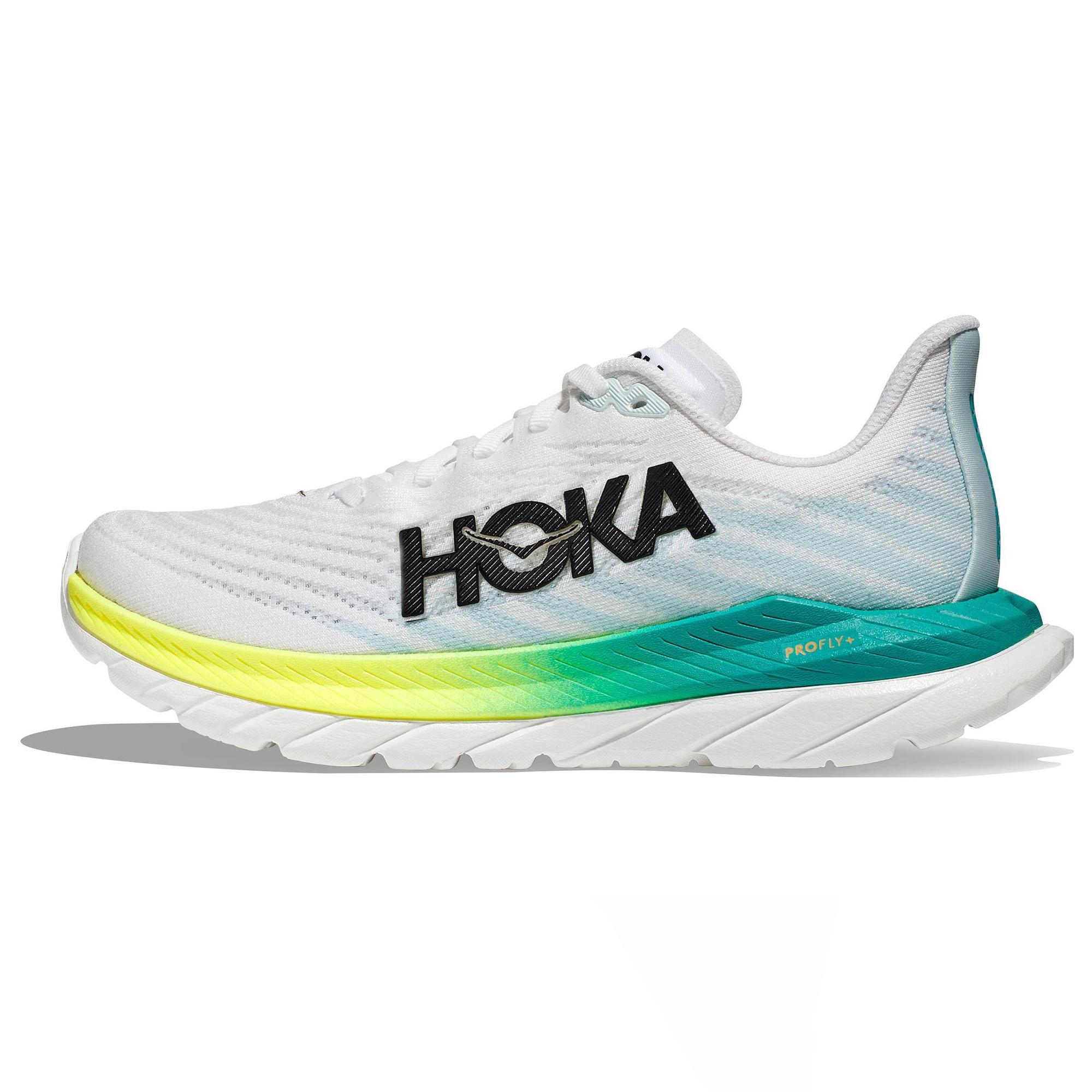 (WMNS) HOKA ONE ONE Mach 5 Wide White Blue Glass Women s 1136678-WBGL EU 36⅔
